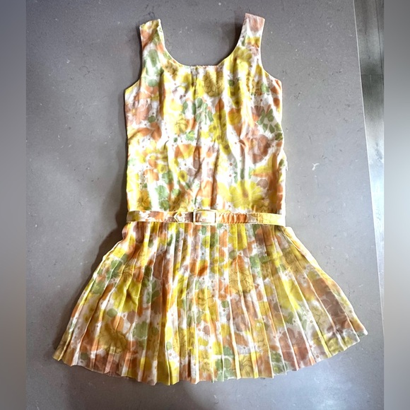 Mister Robert Dresses & Skirts - Mister Robert’s Vintage 1970 1960 60s 70s Floral Sleeveless Dress with Belt 12
